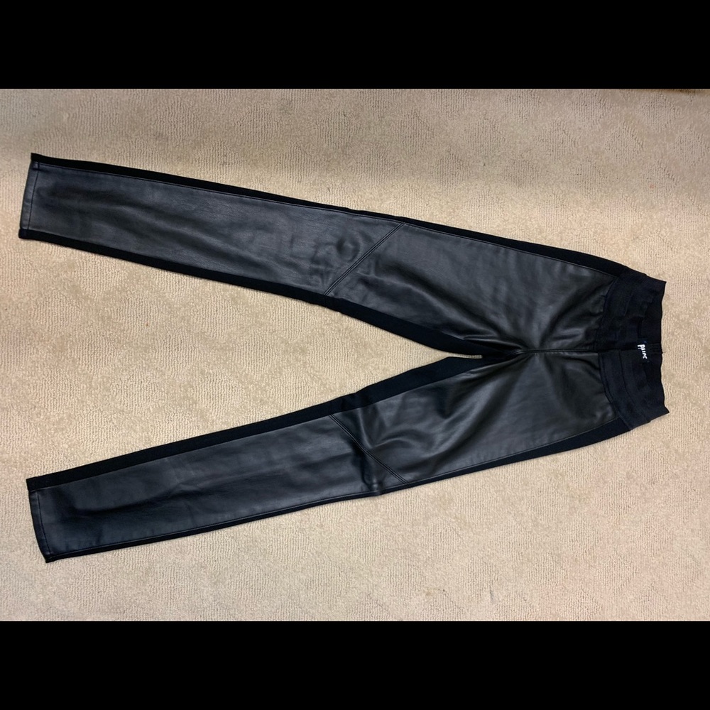 Paige - leather fronted pants